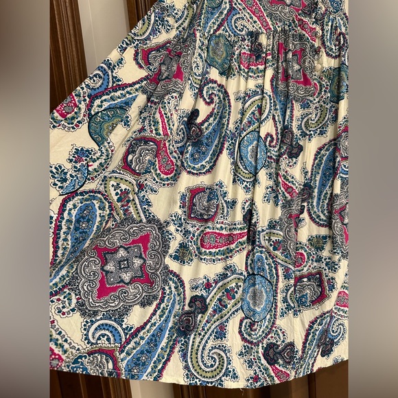 Umgee Paisley Boho Paisley Mini Dress 1X - Picture 2 of 6